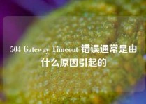 504 Gateway Timeout 错误通常是由什么原因引起的