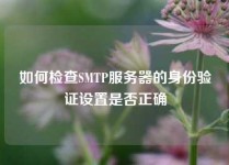 如何检查SMTP服务器的身份验证设置是否正确