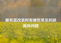 服务器改装时有哪些常见的故障和问题