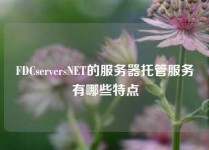 FDCserversNET的服务器托管服务有哪些特点