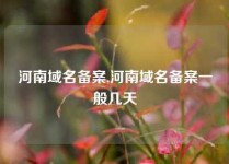 河南域名备案,河南域名备案一般几天