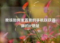 我该如何重置我的手机以获得新的IP地址