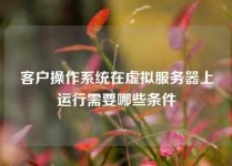 客户操作系统在虚拟服务器上运行需要哪些条件