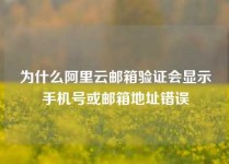 为什么阿里云邮箱验证会显示手机号或邮箱地址错误