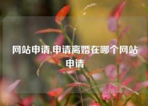 网站申请,申请离婚在哪个网站申请