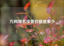 万网域名续费价格是多少