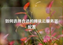 如何选择合适的腾讯云服务器配置