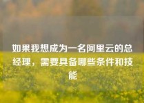 如果我想成为一名阿里云的总经理，需要具备哪些条件和技能
