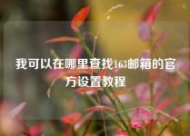 我可以在哪里查找163邮箱的官方设置教程