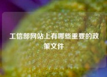 工信部网站上有哪些重要的政策文件