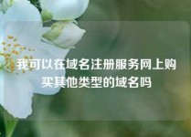 我可以在域名注册服务网上购买其他类型的域名吗