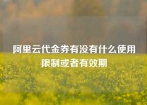 阿里云代金券有没有什么使用限制或者有效期