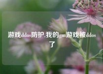 游戏ddos防护,我的gm游戏被ddos了