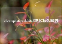 clientupdateprohibited域名怎么解封