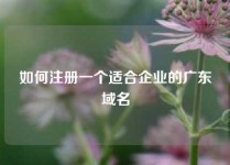 如何注册一个适合企业的广东域名