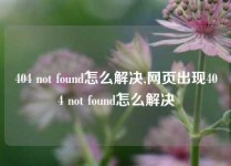 404 not found怎么解决,网页出现404 not found怎么解决