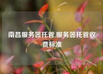 南昌服务器托管,服务器托管收费标准