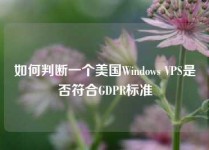 如何判断一个美国Windows VPS是否符合GDPR标准