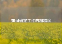 如何确定工件的粗糙度