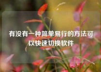 有没有一种简单易行的方法可以快速切换软件