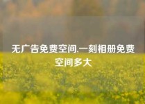 无广告免费空间,一刻相册免费空间多大
