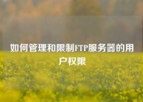 如何管理和限制FTP服务器的用户权限
