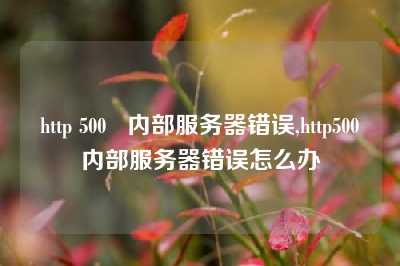 http 500   内部服务器错误,http500内部服务器错误怎么办