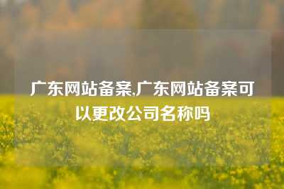 广东网站备案,广东网站备案可以更改公司名称吗