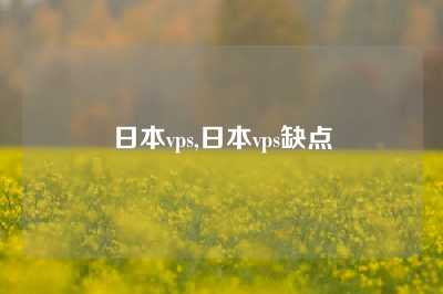 日本vps,日本vps缺点