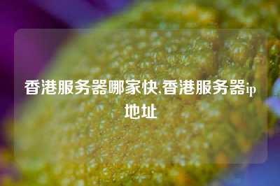 香港服务器哪家快,香港服务器ip地址