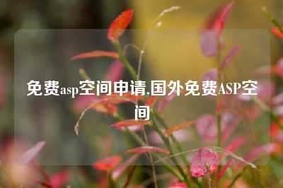 免费asp空间申请,国外免费ASP空间