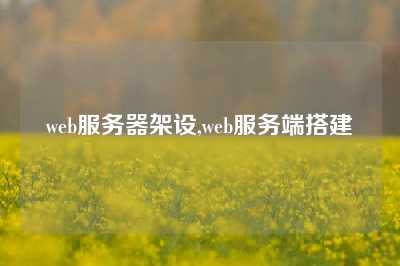 web服务器架设,web服务端搭建
