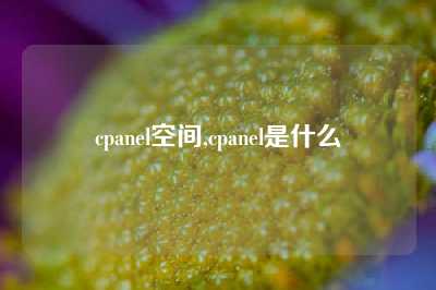 cpanel空间,cpanel是什么