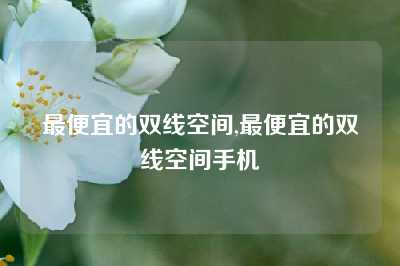 最便宜的双线空间,最便宜的双线空间手机