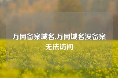 万网备案域名,万网域名没备案无法访问
