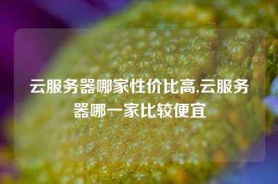 云服务器哪家性价比高,云服务器哪一家比较便宜