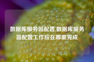数据库服务器配置,数据库服务器配置工作应在哪里完成