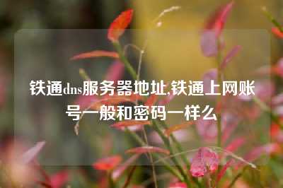 铁通dns服务器地址,铁通上网账号一般和密码一样么