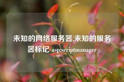 未知的网络服务器,未知的服务器标记 asp:scriptmanager