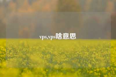 vps,vps啥意思
