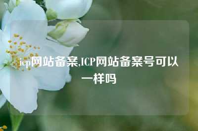 icp网站备案,ICP网站备案号可以一样吗
