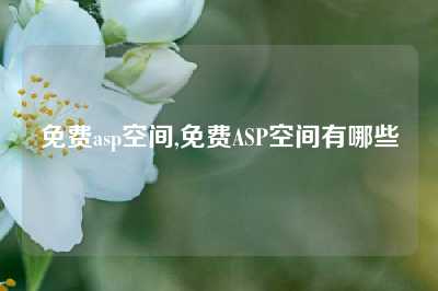 免费asp空间,免费ASP空间有哪些
