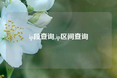 ip段查询,ip区间查询