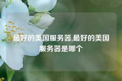 最好的美国服务器,最好的美国服务器是哪个