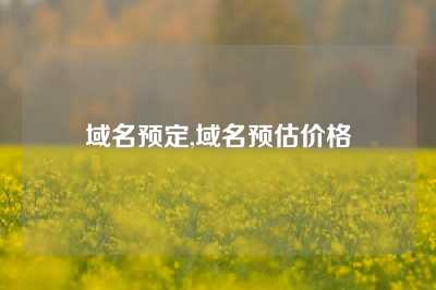 域名预定,域名预估价格