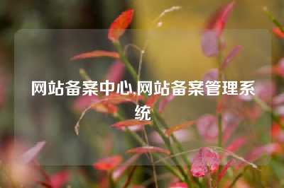 网站备案中心,网站备案管理系统
