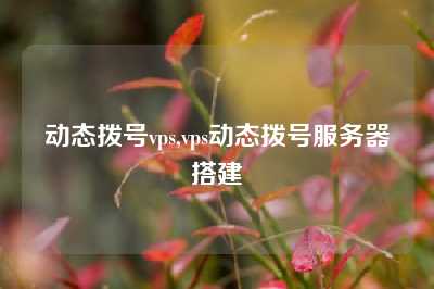 动态拨号vps,vps动态拨号服务器搭建