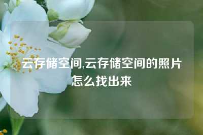 云存储空间,云存储空间的照片怎么找出来