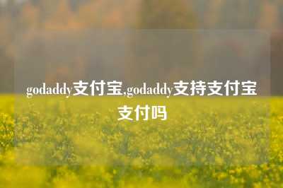 godaddy支付宝,godaddy支持支付宝支付吗