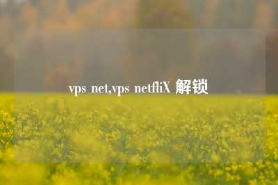 vps net,vps netfliX 解锁